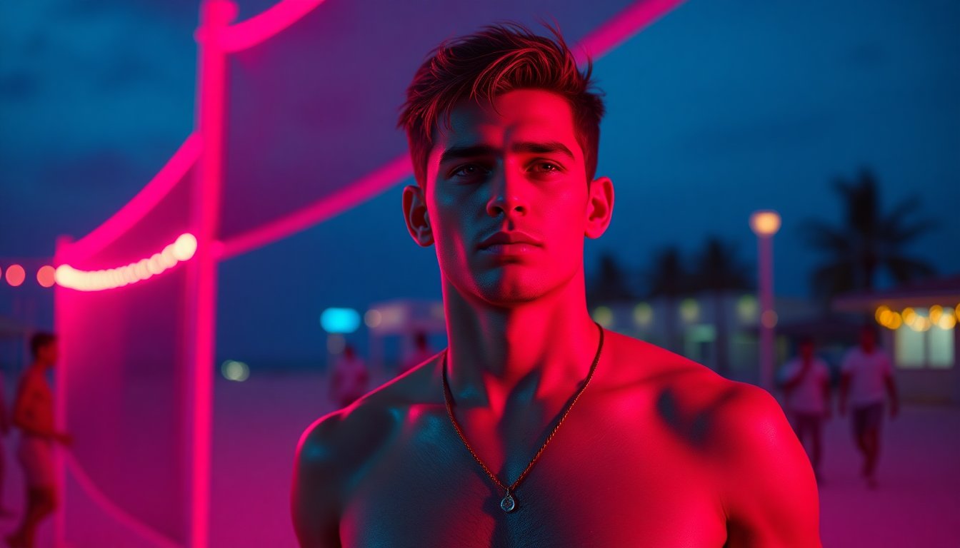 Ocean Beach Volleyball Player