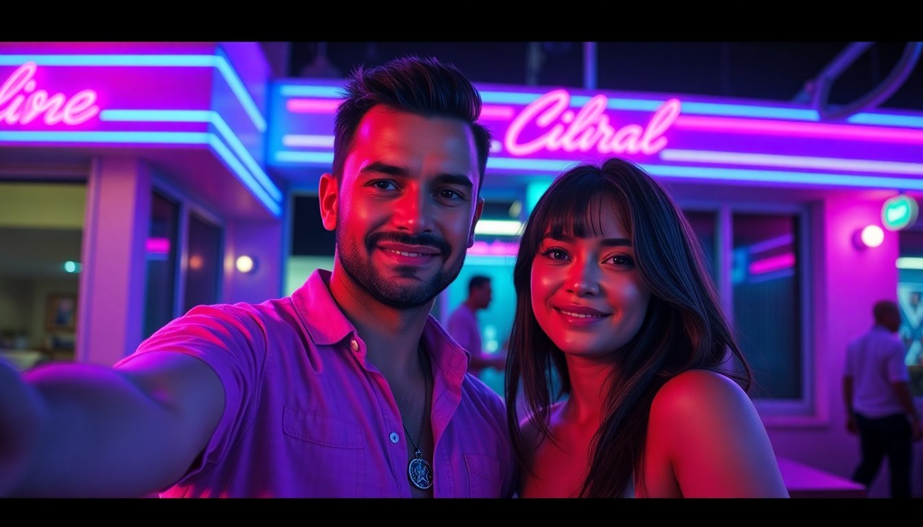 Selfie Tourist Couple